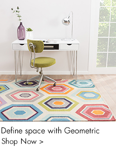 Define space with Geometric rugs-m