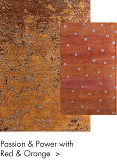 Red and orange color handmade rugs -m 